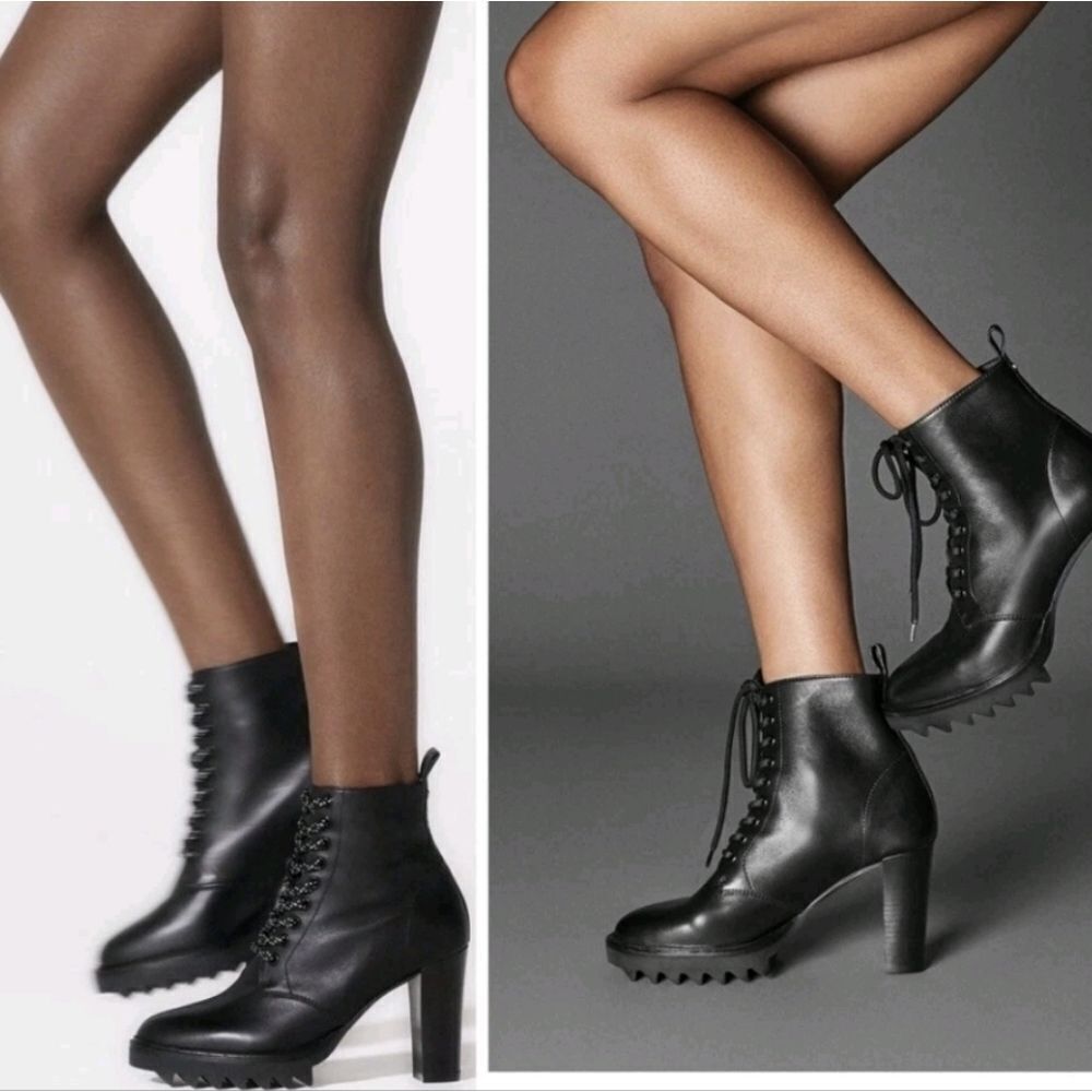 Tamara Mellon Throttle Combat Lace Up Boots Size 41